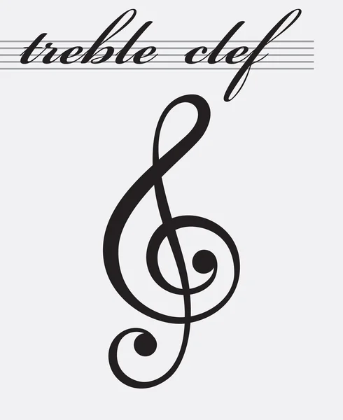 Treble clef значок — стоковий вектор