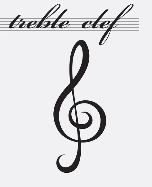 Treble clef значок — стоковий вектор