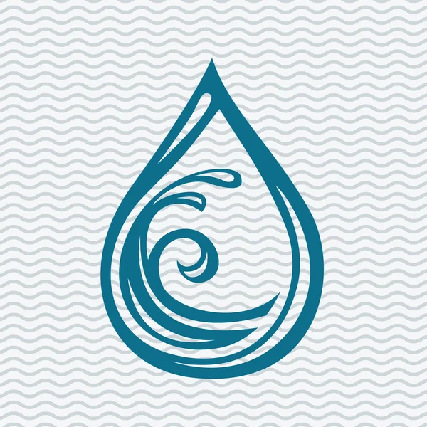 Abstract water pictogram — Stockvector