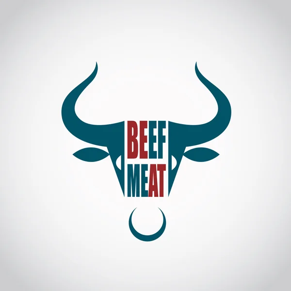 Nöt kött ikonen — Stock vektor