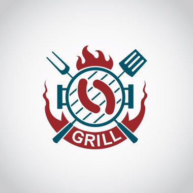 Barbekü simgesi tasarım