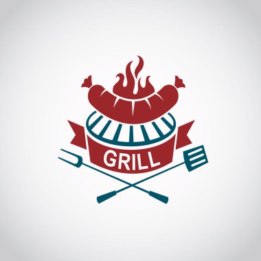 Barbekü simgesi tasarım