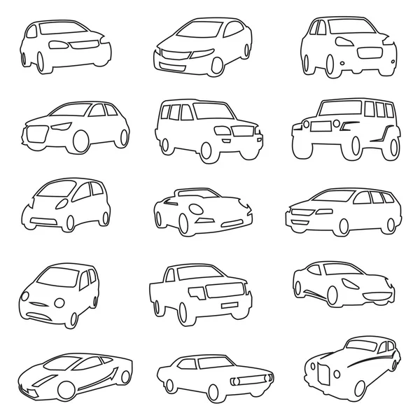 Conjunto de coches — Vector de stock