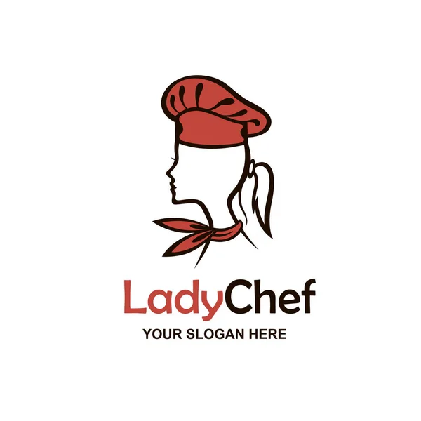 Kuchařka Žena Design Izolované Bílém Pozadí — Stockový vektor