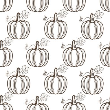 Beyaz arkaplanda yaprakları olan kusursuz sebze kabağı deseni