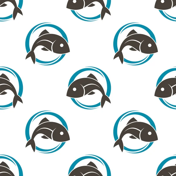 Beyaz zemin üzerinde balıklar olan kusursuz desen