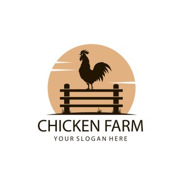 Beyaz arka planda izole edilmiş çitlerdeki horoz amblemi