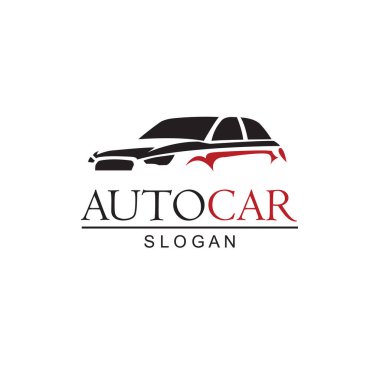 Beyaz arkaplanda soyut araba amblemi