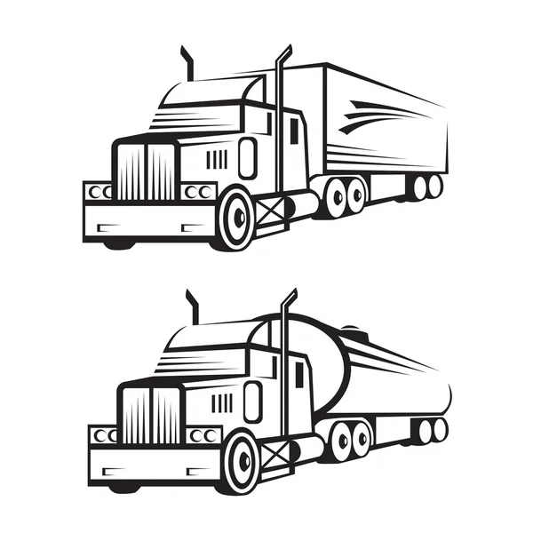 Semi truck cartoon Vector Art Stock Images | Depositphotos