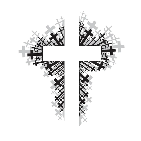 Religieuze cross — Stockvector