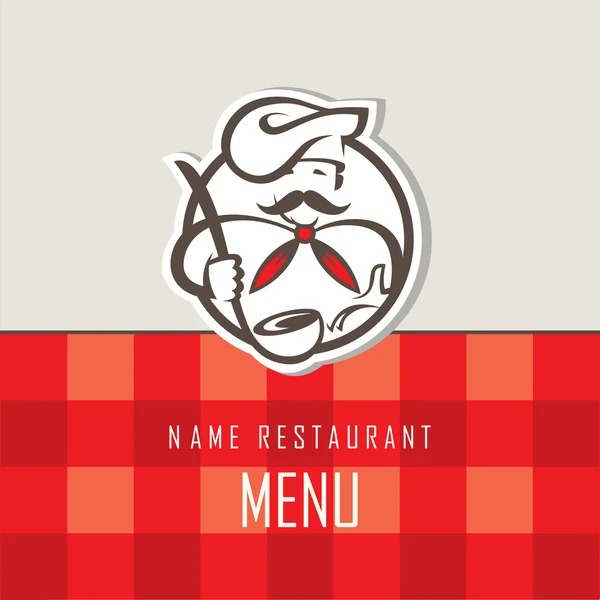 Chef diseño de menú — Vector de stock