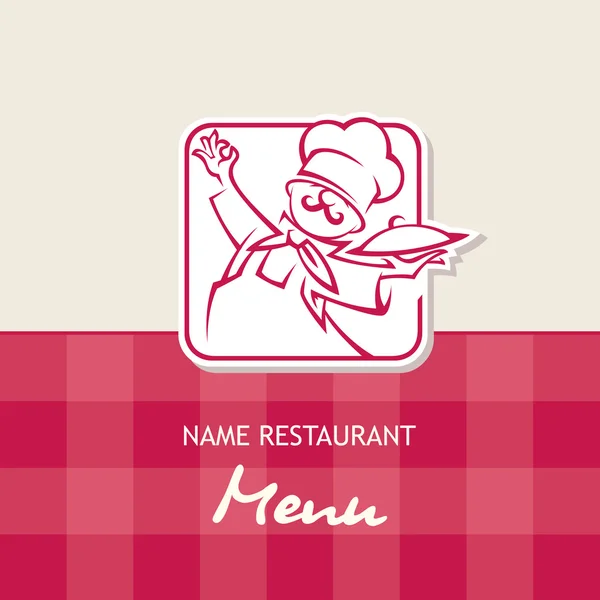 Menu chef design — Image vectorielle