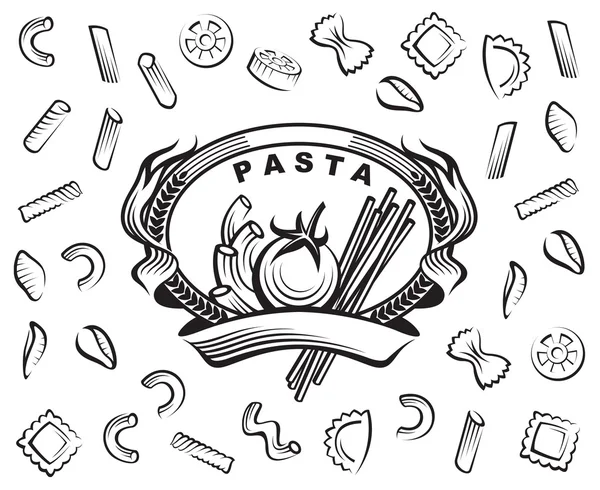 Conjunto de pasta — Vector de stock