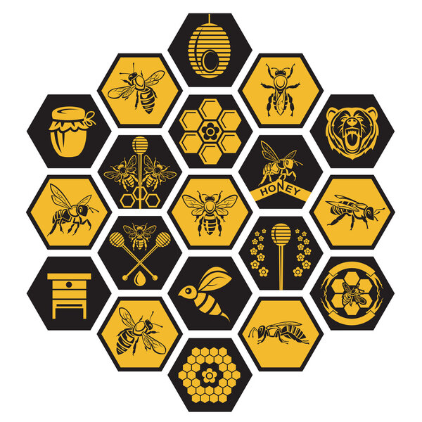 Набор медовых этикеток
