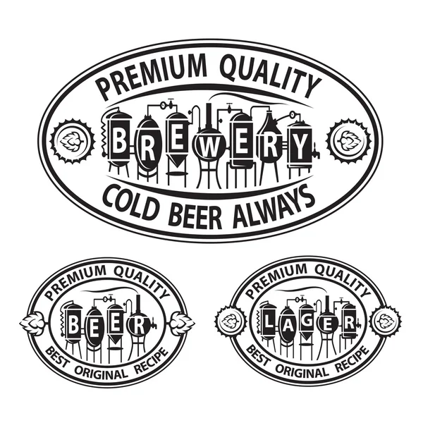 Bier pictogrammen set — Stockvector