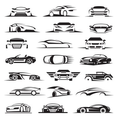 Car icon set clipart