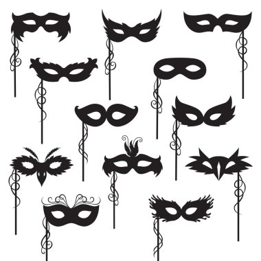 Mask collection clipart