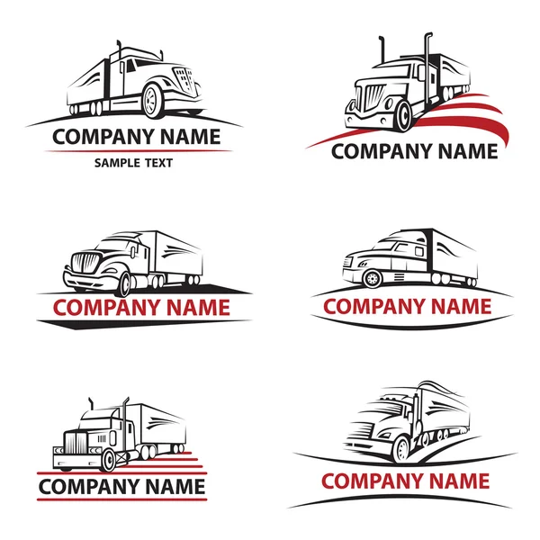 LKW-Ikonen gesetzt — Stockvektor