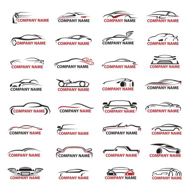 car icon set clipart