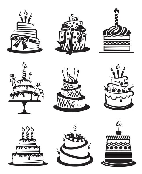 Ensemble de gâteaux — Image vectorielle