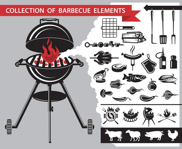 Set barbecue — Vettoriale Stock