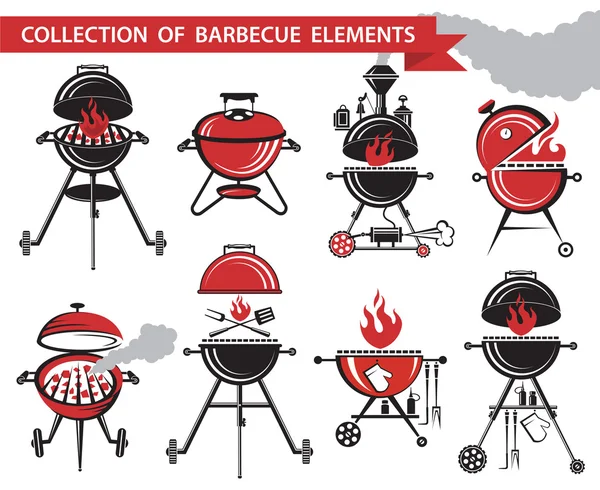 Juego de barbacoa — Vector de stock