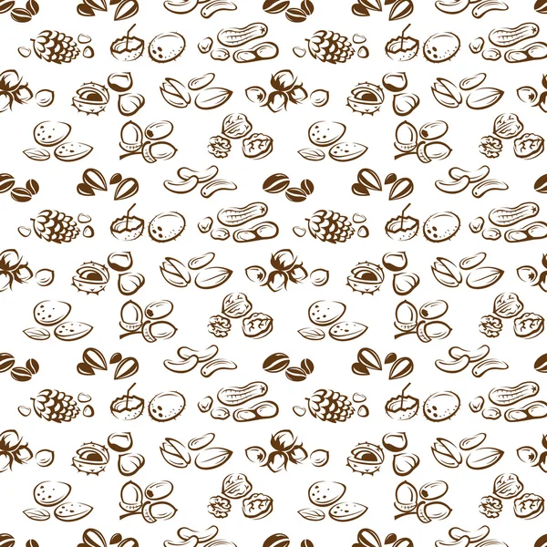 Nuts background — Stock Vector