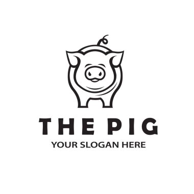 illüstrasyon izole beyaz arka plan üzerinde domuz