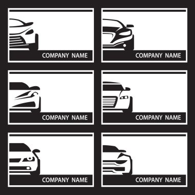 set of car labels clipart