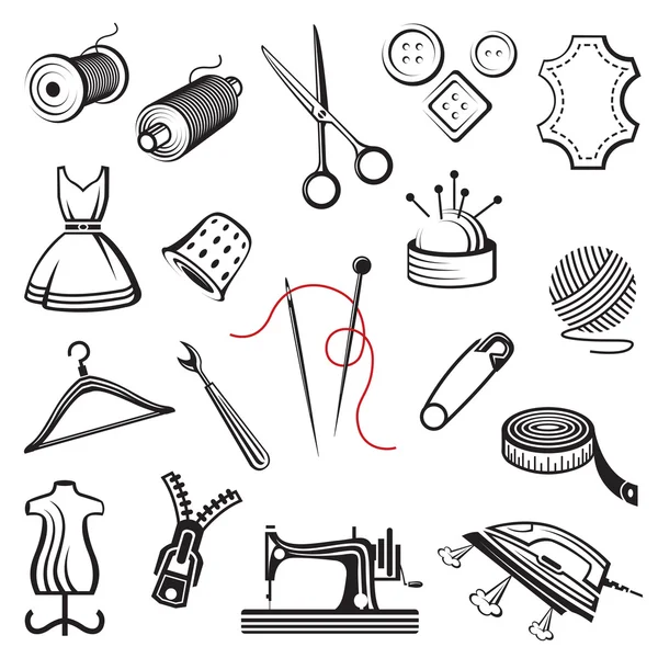 Set of sewing equipment — Stock Vector