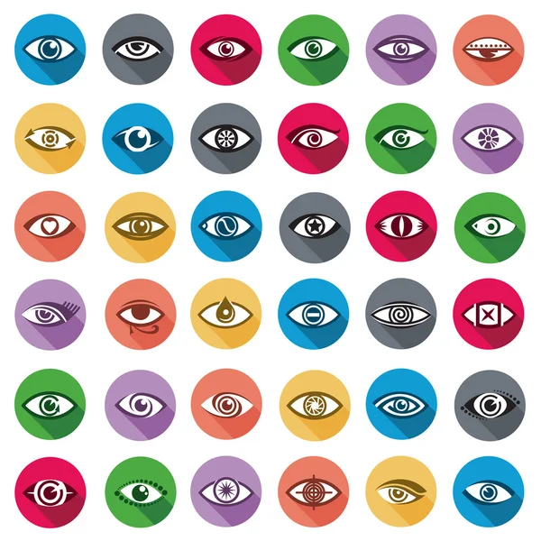 Eyes icons  set — Stock Vector