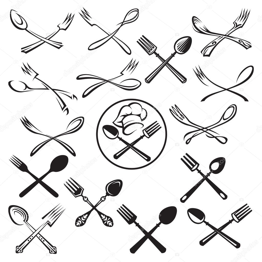 set of spoon and fork