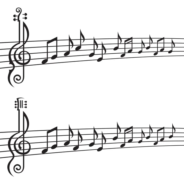 Noten auf Notenständern — Stockvektor
