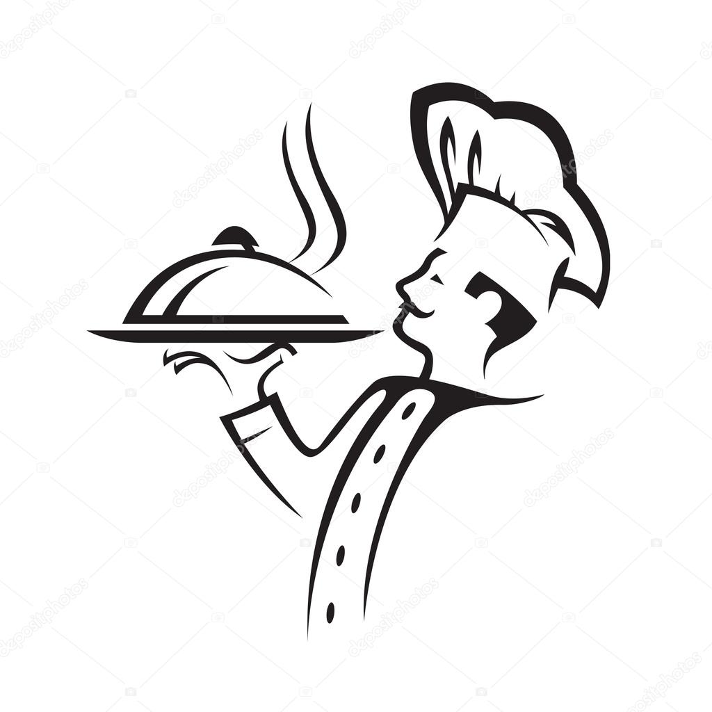 Chef with tray of food in hand