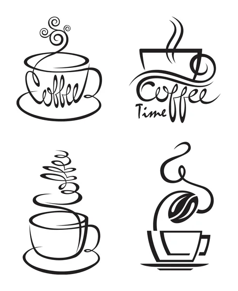 Koffie beker set — Stockvector