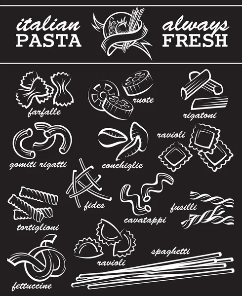 Achtergrond met pasta — Stockvector