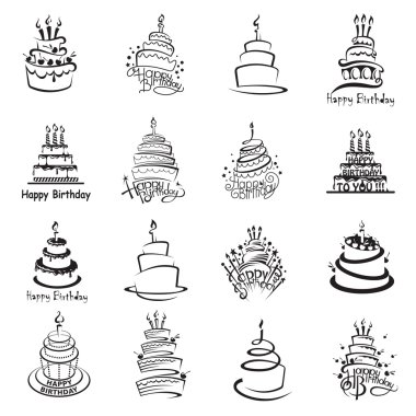 set of cakes clipart