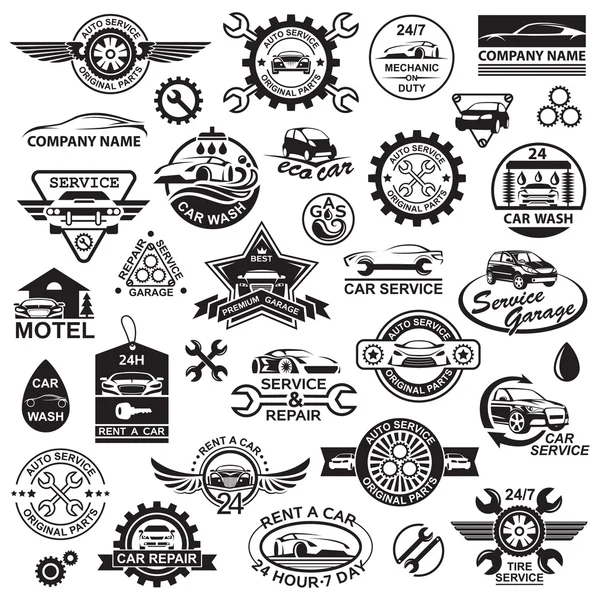 Set icone per auto — Vettoriale Stock