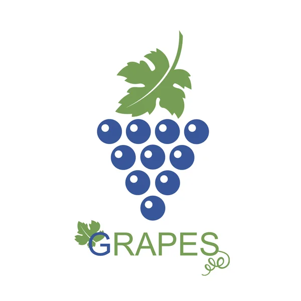 Grappes de raisins icône — Image vectorielle