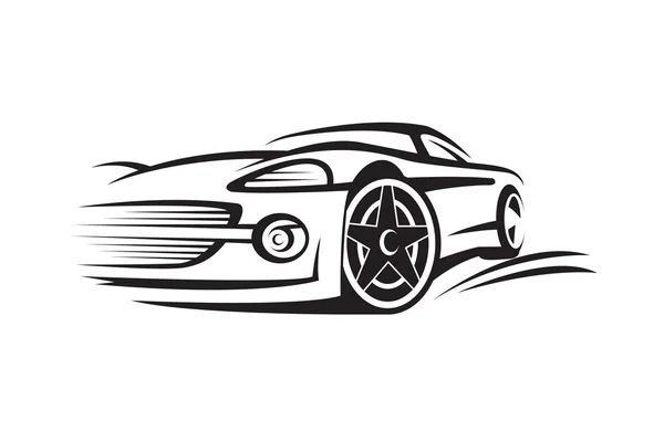 Bir arabanın çizimi — Stok Vektör
