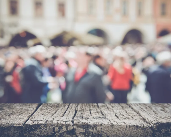 Rozmazané toursits venku v Praze — Stock fotografie