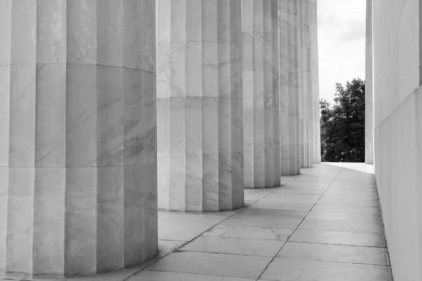 Pilastri di pietra al Lincoln Memorial — Foto Stock