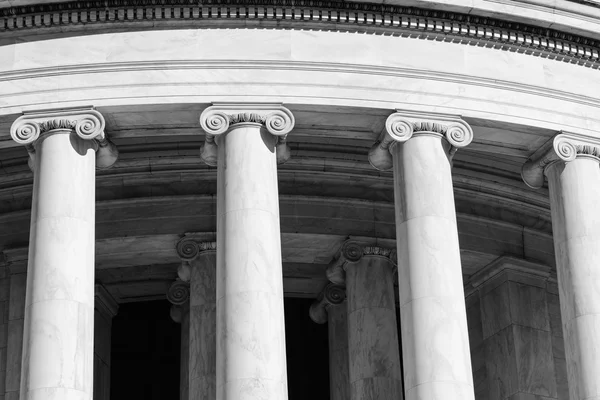 Jefferson Memorial taş sütunlar — Stok fotoğraf