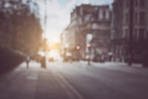 Blurred Traffic and Buildings 