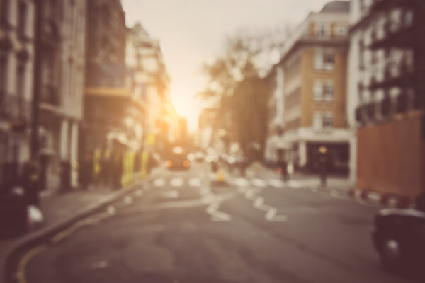 Blurred Traffic and Buildings 