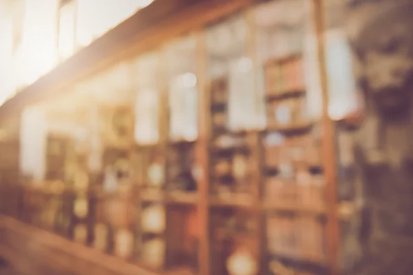 Blurred Library with Vintage Style Filter — Stock Photo, Image