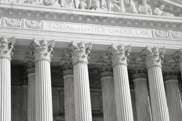 United States Supreme Court Pillars of Justice and Law with Retr — Stock Photo, Image