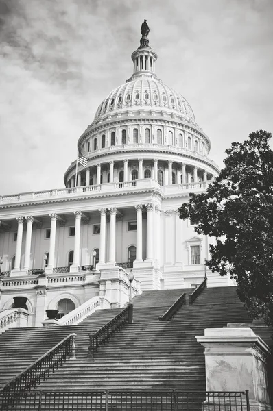 Vintage filtre ile Washington DC'deki Capitol Hill Binası — Stok fotoğraf