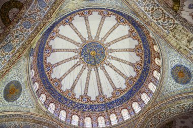 Sultanahmet Camii istanbul Türkiye'de iç