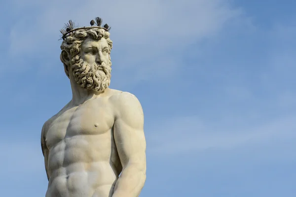 "Нептун" Околомео Амманнати на площади Пьяцца д "Италия — стоковое фото